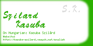 szilard kasuba business card