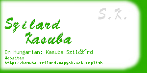 szilard kasuba business card